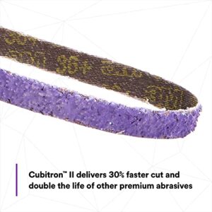 3M Cubitron II File Belt, 33437, 36+ Grit, 3/8 in x 13 in, Pack of 10 File Belts, Resin Bonded, Spot Weld Removal