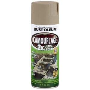 Rust-Oleum 279177 Camouflage 2X Ultra Cover Spray Paint, 12 oz, Khaki