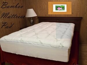 organic textiles organictextiles down alternative mattress pad with rayon derived from bamboo cover (king size)