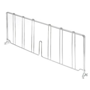 nexel wire shelf divider, 18"w x 8"h, chrome