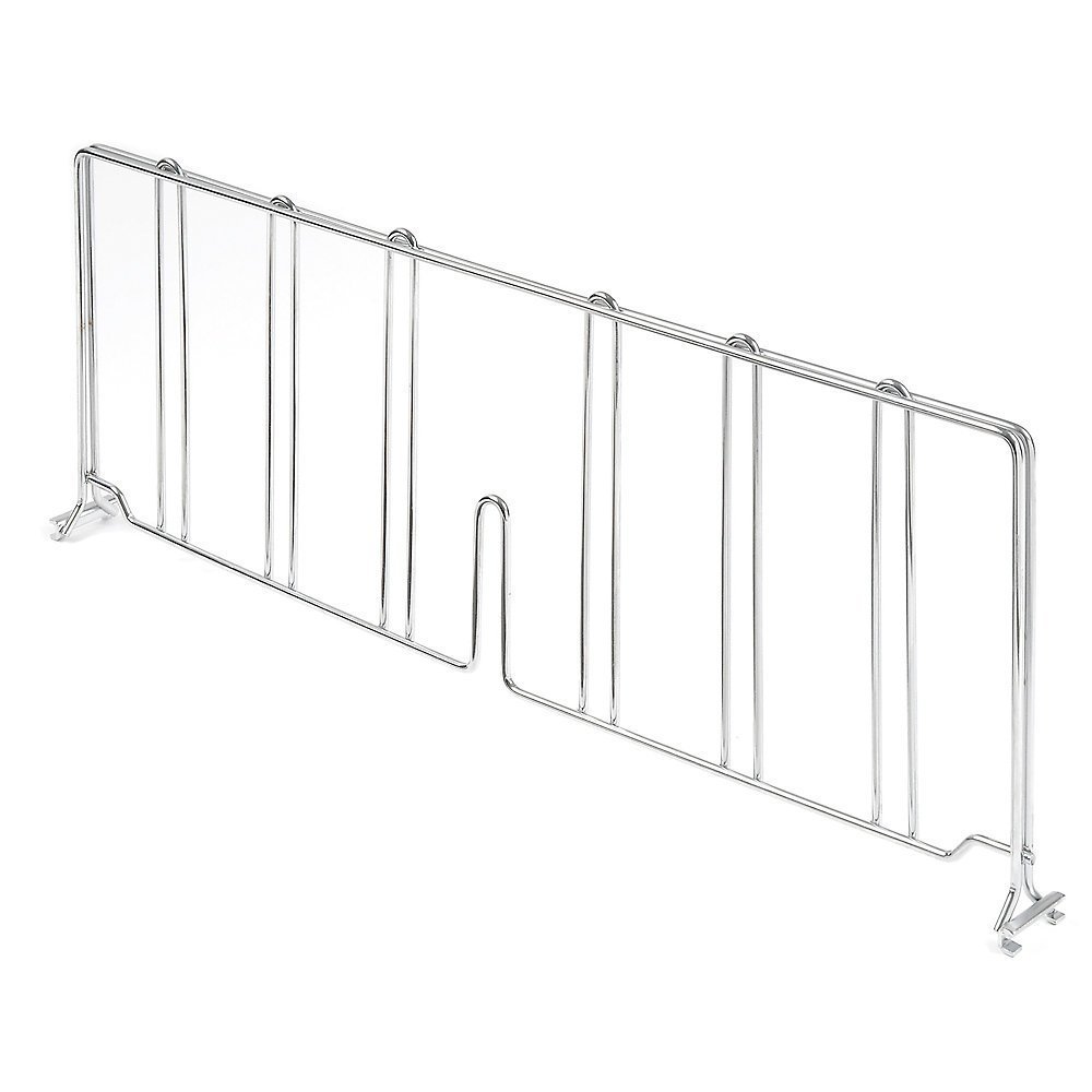 Nexel Wire Shelf Divider, 18"W x 8"H, Chrome