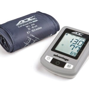 ADC 6021NSA Advantage Automatic Digital Blood Pressure Monitor with Storage Case, BHS AA Rated, Small Adult Navy Upper-Arm BP Cuff, 8" x 5" x 4"