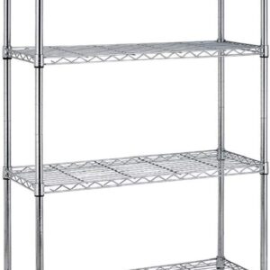 14''Dx36''Wx54''H 4-Shelf Wire Shelving Unit Garage NSF Business Wire Shelf Metal Large Storage Shelves Heavy Duty Height Utility Commercial Grade Steel Layer Shelf Rack Organizer 1000 LBS