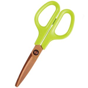 plus fit cut curve titanium scissors with micro-serrated blade, green (34555)