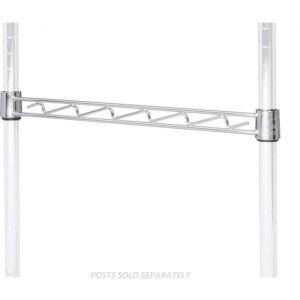 Nexel Hanger Rail for Wire Shelving, Chrome Finish, 60"L