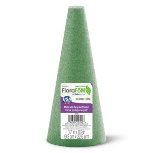 floracraft florafōm cone 3.7 inch x 8.9 inch green