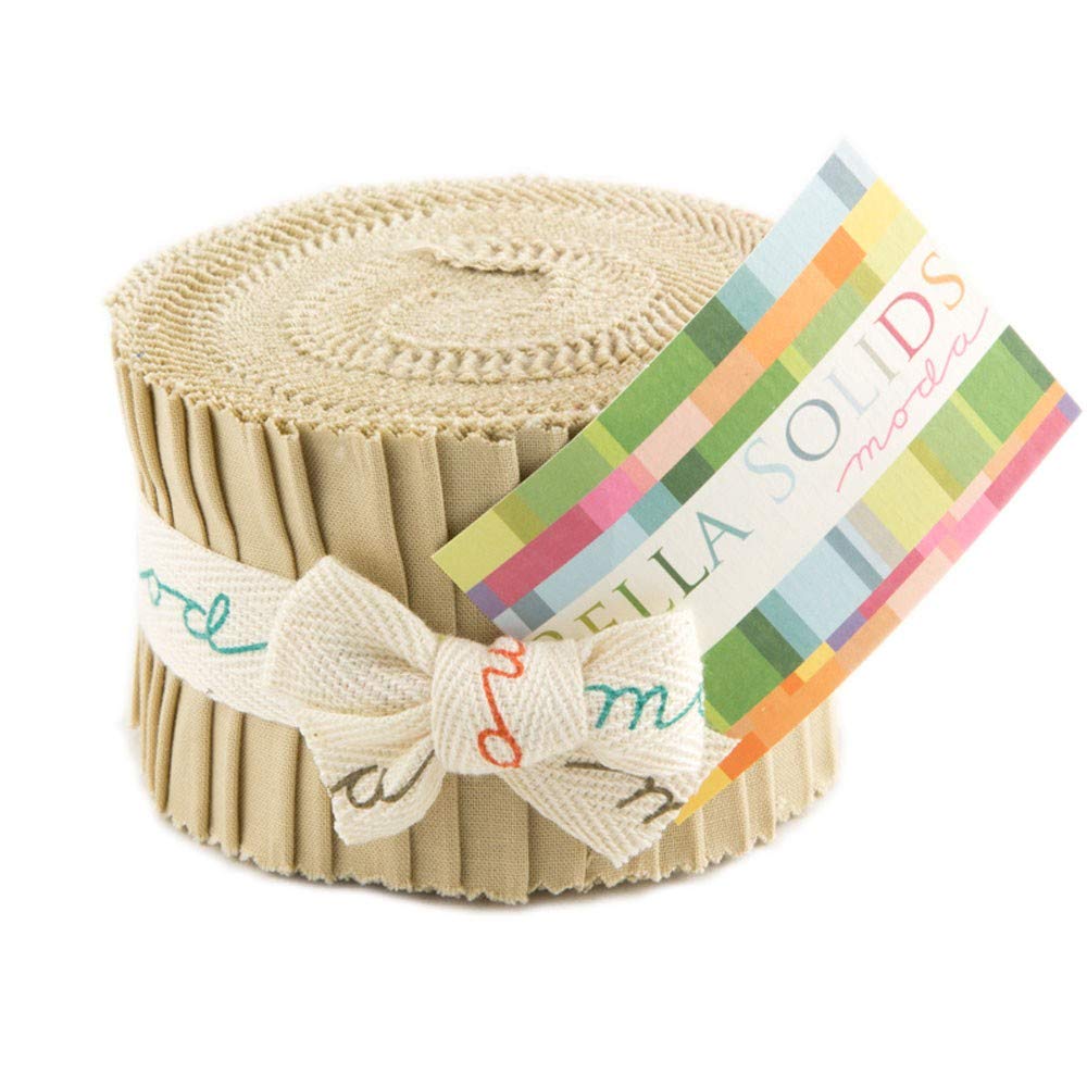 Moda Bella Solids Junior Jelly Roll - Tan 9900 13