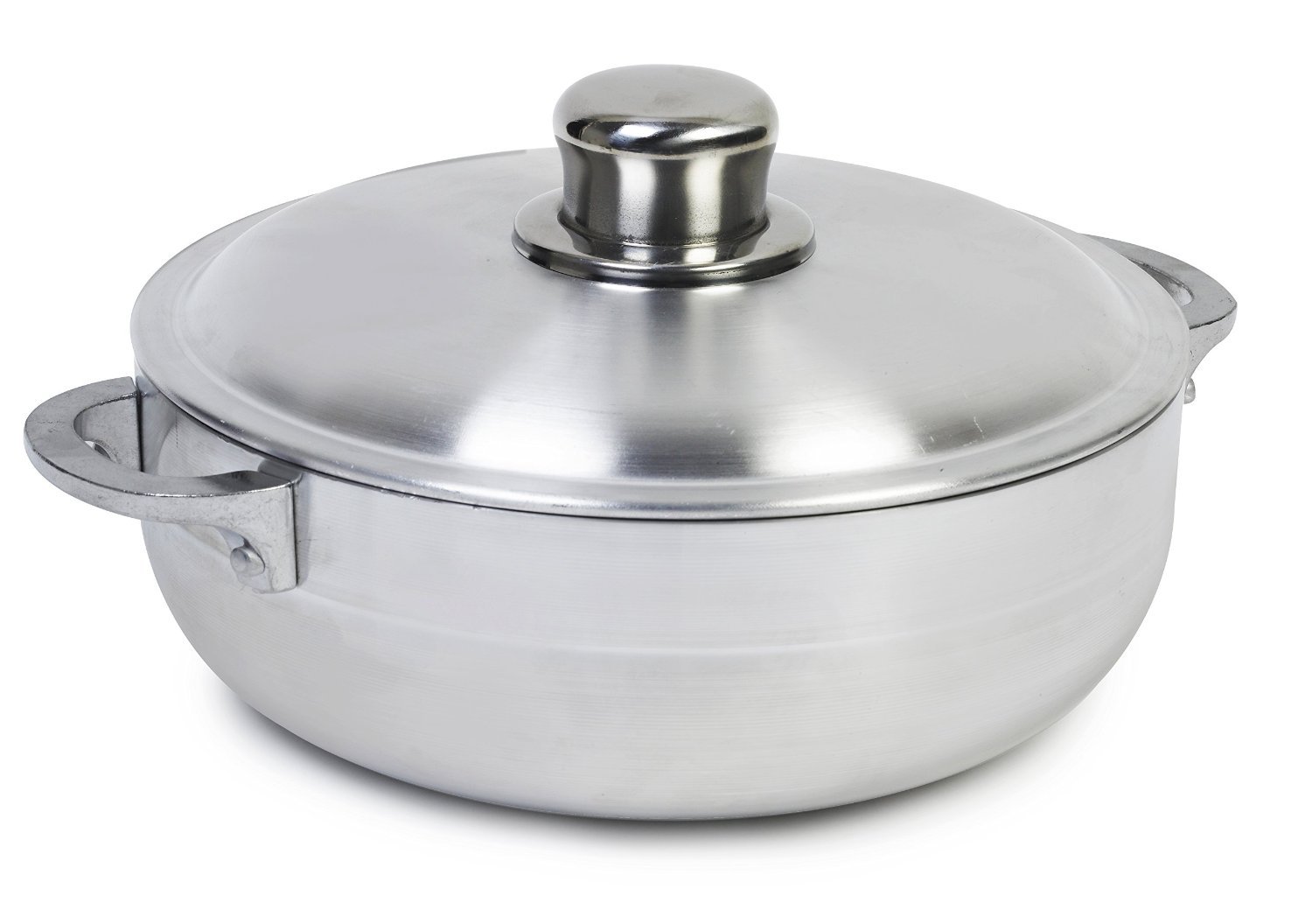 IMUSA USA, Silver Traditional Caldero with Lid 7.5-Quart, 6.9