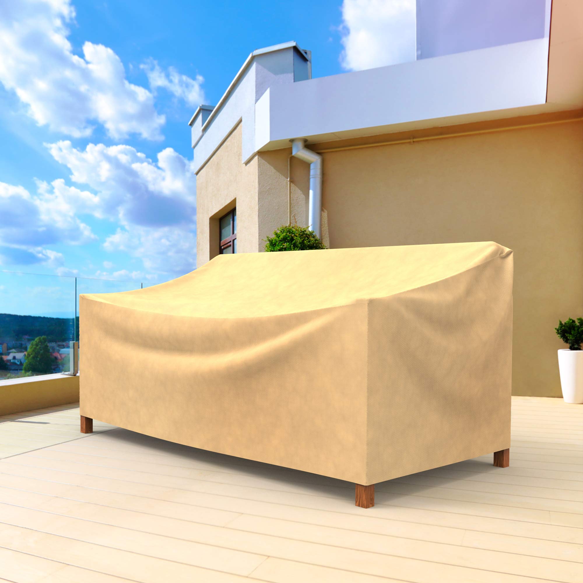 EmpirePatio Classic Nutmeg Outdoor Patio Loveseat Cover, 35" H x 58" W x 38" Deep