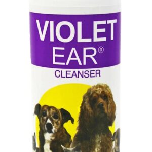 Violet Pet Ear Cleaner, 8 oz Provides Immediate Relief from Itching, Irritation, Inflammation and Odor. Ends Chronic Ear Infection Cycle.