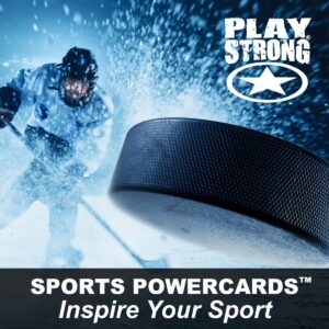 Play Strong Hockey Thank You Note Cards 12-Pack (4.25"x5.5") Illustrated Sports Powercard Note Card Set 12-Pack Perfect for Hockey Players, Coaches, Fans and Fanatics - They'll Love 'Em!