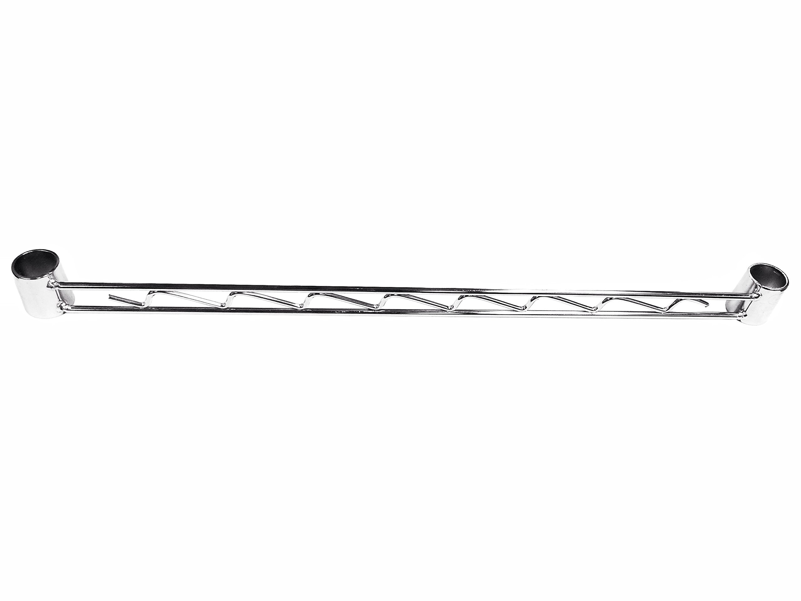 Nexel Hanger Rail for Wire Shelving, Chrome Finish, 60"L