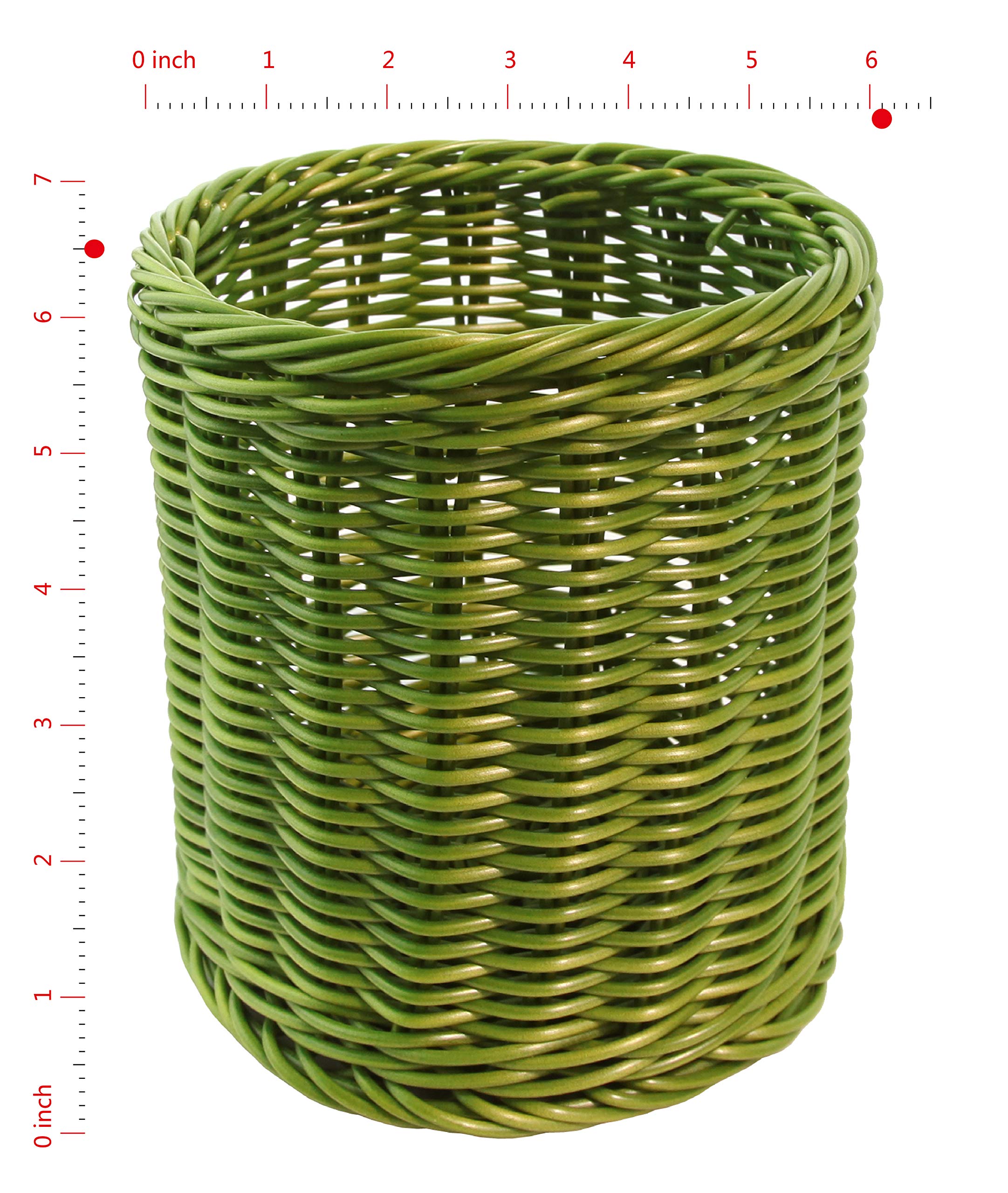 Colorbasket Hand Woven Waterproof Utensil Basket (Green)