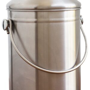 Natural Home Stainless Steel Compost Bin, 1.8-Gallon, Stainless Steel