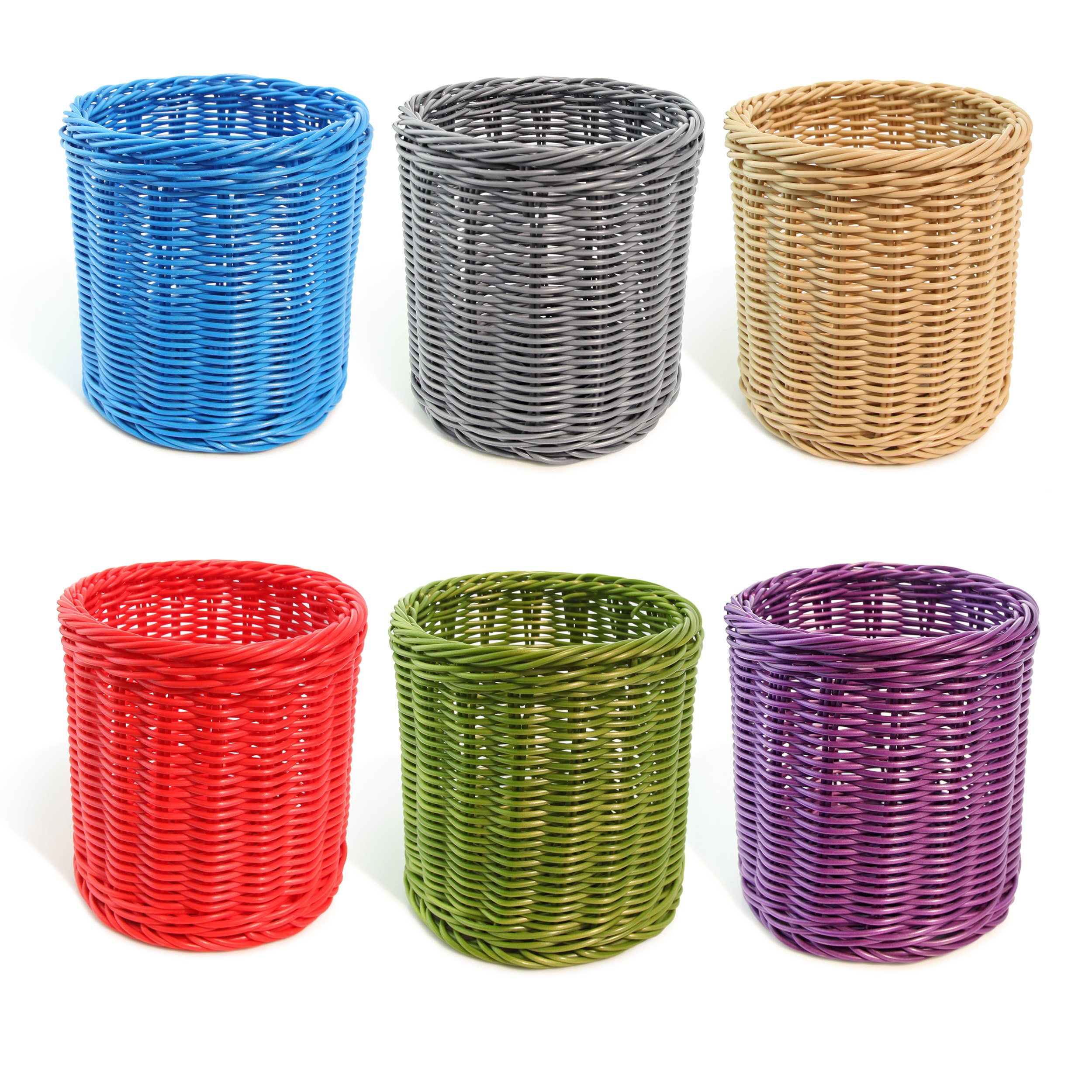 Colorbasket Hand Woven Waterproof Utensil Basket (Green)