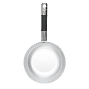 Pentole Agnelli Aluminium 3 Mm. Thick Professional Induction Saute Pan in Cool Handle, Diameter 24 cm, Steel, Silver