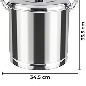 Vasconia Steamer Pot with Tray and Aluminum Lid – Multi-Purpose Aluminum Large Stock Pot for Tamales, Seafood, Vegetables Soup Pot – 5.3-Quart Stove