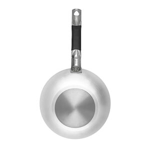 Pentole Agnelli Aluminium 3 Mm. Thick Professional Induction Saute Pan in Cool Handle, Diameter 24 cm, Steel, Silver