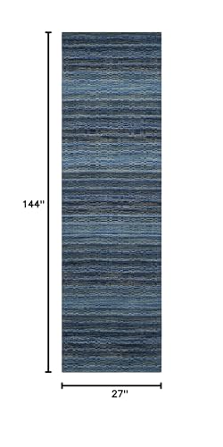 SAFAVIEH Himalaya Collection Runner Rug - 2'3" x 12', Blue & Multi, Handmade Wool, Ideal for High Traffic Areas in Living Room, Bedroom (HIM707A)