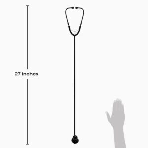 Dixie EMS Dual Head Stethoscope, Fully Functioning Stethoscope for Doctors, Nurses, EMTs, Cosplay, Role Play, Halloween, etc. – Stealth Black