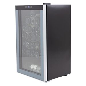 Avanti WC34N2P Wine Cooler Freestanding Single Zone with Temperature Control Holds Up to 34 Bottles, Stainless Steel Construction with Glass Door, Black