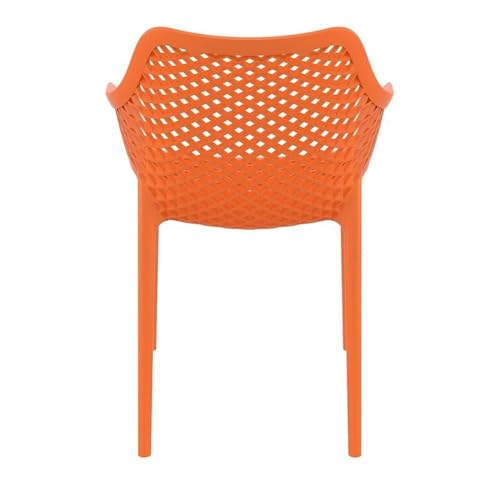 Compamia Air XL Outdoor Patio Dining Arm Chair in Orange (Set of 2)