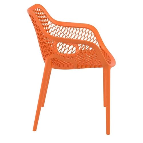 Compamia Air XL Outdoor Patio Dining Arm Chair in Orange (Set of 2)