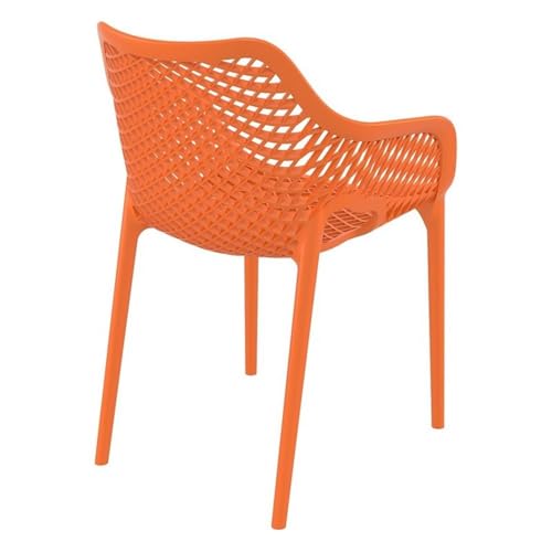 Compamia Air XL Outdoor Patio Dining Arm Chair in Orange (Set of 2)