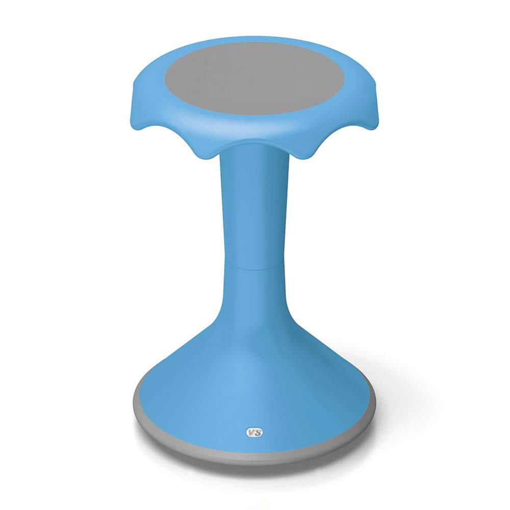 VS America Hokki Stool, Flexible Ergonomic Seating Stool for Kids and Adults, 20" Seat Height, Light Blue