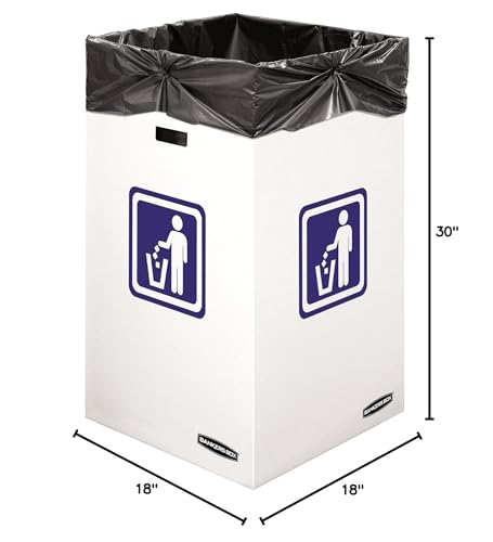 Bankers Box 10 Pack 42 Gallon Corrugated Cardboard Trash and Recycling Containers