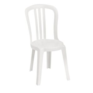 grosfillex inc miami bistro resin stacking outdoor sidechair white - lot of 32