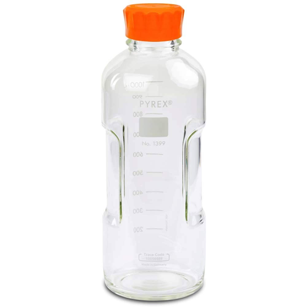 Pyrex 1399-1000CNEa-M Slim line Media Bottle Easy Pour Corning 1000ML, Glass