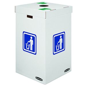 Bankers Box 10 Pack 42 Gallon Corrugated Cardboard Trash and Recycling Containers