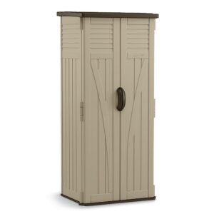 2.4 ft. w x 2.1 ft. d plastic tool shed - taupe