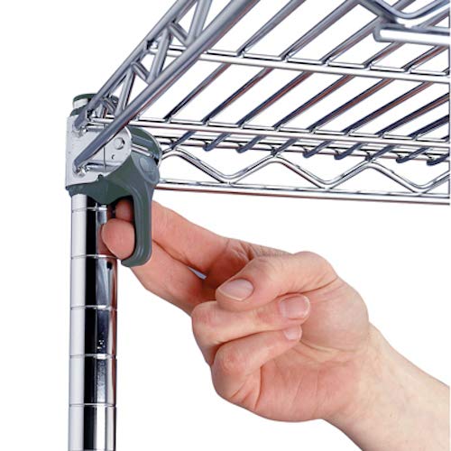 METRO 5A357C Super Adjustable Super Erecta 5-Tier Industrial Wire Shelving Starter Unit, Chrome, 18" x 48" x 74"