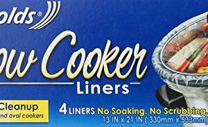 Reynolds Kitchens Slow Cooker Liners, Regular (Fits 3-8 Quarts), 4 Count