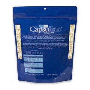 capsuline petcaps size 3 empty gelatin capsules for cats and dogs of all life stages, chicken flavored - 1000 count| hides medicine taste & scent | pure bovine pill caps