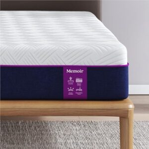 signature sleep memoir 10 inch memory foam box, medium, certipur-us and oeko-tex mattress, queen, white