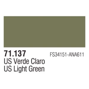 Vallejo FS34151 US Light Green Model Air Paint Set