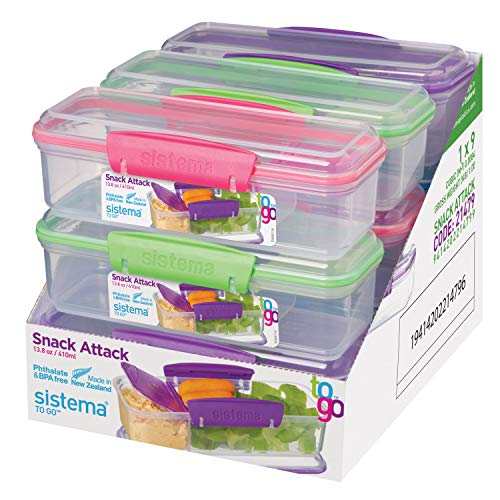 Sistema Snack Attack to Go Snack and Dip Container, 13.6 oz