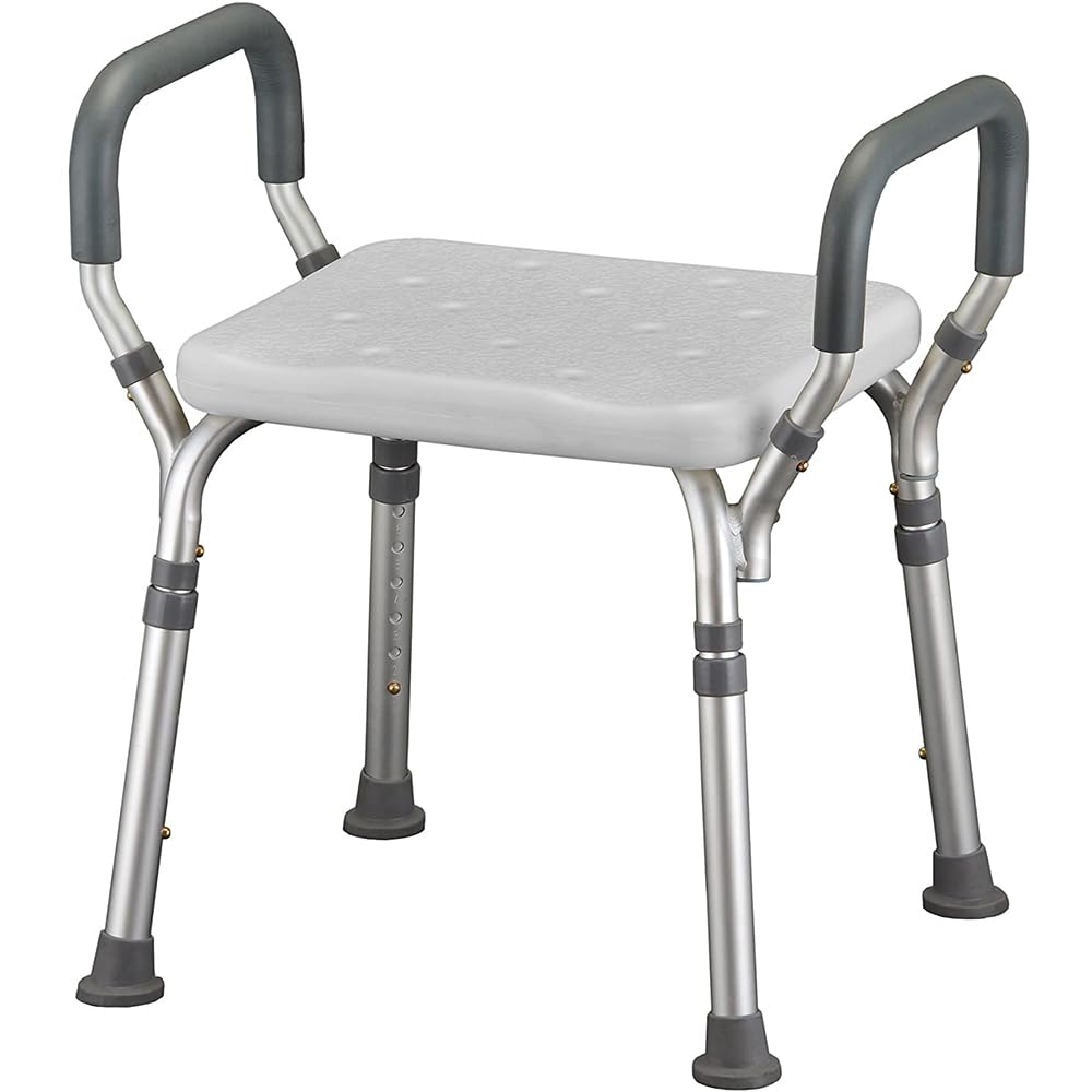 NOVA Medical Products Bath & Shower Seat with Arms, White,