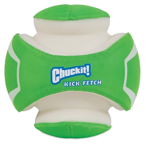 Chuckit! Kick Fetch Max Glow Ball, Large (8 Inch) Glow in the Dark Dog Toy