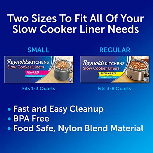 Reynolds Kitchens Slow Cooker Liners, Regular (Fits 3-8 Quarts), 4 Count