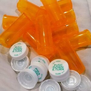 Plastic Prescription Vials/Bottles 25 Pack w/Caps 8 Dram Size-New