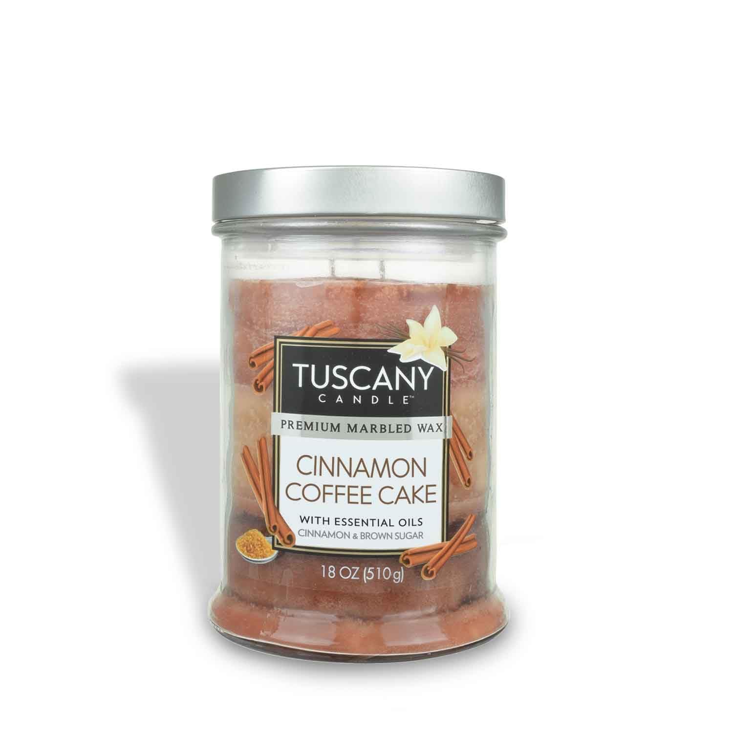 Tuscany Candle Cinnamon Coffee Cake Long-Lasting Scented Jar Candle, 18 oz