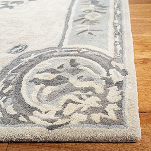 SAFAVIEH Empire Collection 2' x 3' Beige/Light Grey EM414D Handmade Traditional European Premium Wool Accent Rug