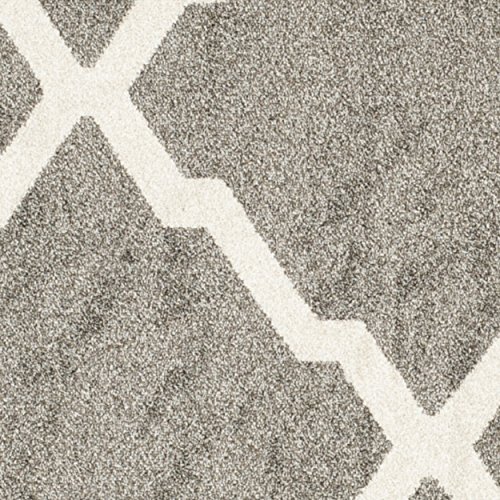 SAFAVIEH Amherst Collection 7' Round Dark Grey/Beige AMT421R Moroccan Trellis Non-Shedding Dining Room Entryway Foyer Living Room Bedroom Area Rug