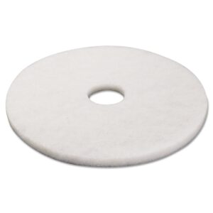 standard 17" diameter polishing floor pad in white