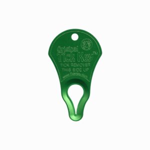 the original tick key - tick detaching device - portable, safe and highly effective tick detaching tool (green)