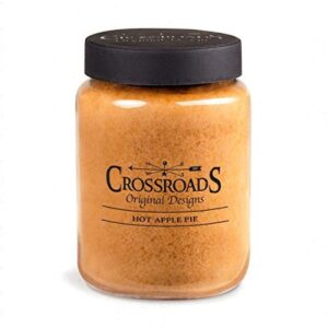 crossroads candle 26 ounce jar candle - hot apple pie